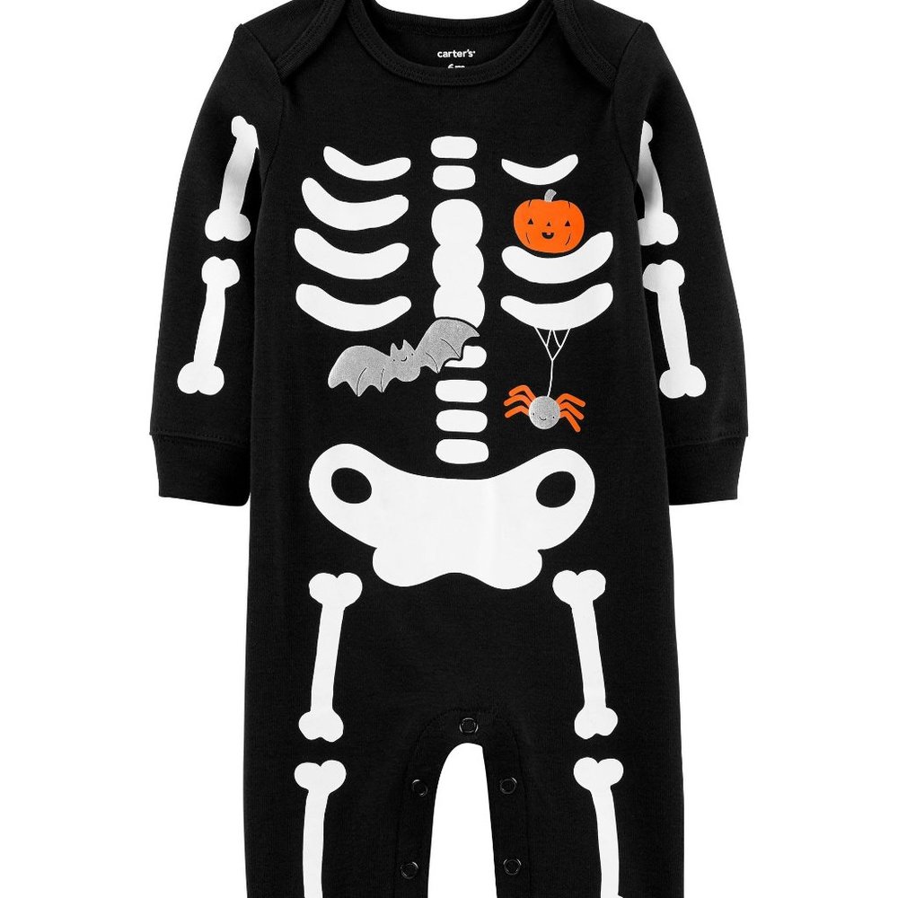Carters Halloween Skeleton Toddler Bodysuit New